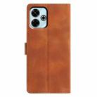 For Redmi 13 4G Triangles Embossed Leather Phone Case(Brown) - 3