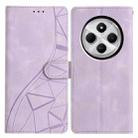 For Redmi 14C 4G / A3 Pro 4G Triangles Embossed Leather Phone Case(Purple) - 1