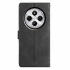 For Redmi 14C 4G / A3 Pro 4G Triangles Embossed Leather Phone Case(Black) - 3