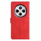 For Redmi 14C 4G / A3 Pro 4G Triangles Embossed Leather Phone Case(Red) - 3