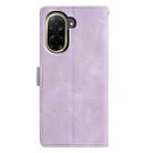 For Redmi A5 4G 171.7mm Triangles Embossed Leather Phone Case(Purple) - 3