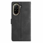 For Redmi A5 4G 171.7mm Triangles Embossed Leather Phone Case(Black) - 3