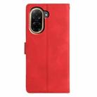 For Redmi A5 4G 171.7mm Triangles Embossed Leather Phone Case(Red) - 3