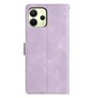 For Redmi Note 14 4G 163.25mm Triangles Embossed Leather Phone Case(Purple) - 3