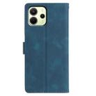 For Redmi Note 14 4G 163.25mm Triangles Embossed Leather Phone Case(Blue) - 3