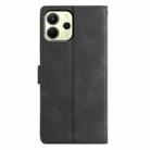 For Redmi Note 14 4G 164.84mm Triangles Embossed Leather Phone Case(Black) - 3