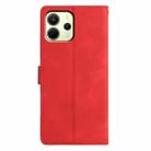 For Redmi Note 14 4G 164.84mm Triangles Embossed Leather Phone Case(Red) - 3
