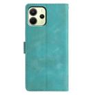 For Redmi Note 14 4G 164.84mm Triangles Embossed Leather Phone Case(Green) - 3