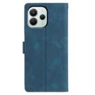 For Redmi Note 14 5G Triangles Embossed Leather Phone Case(Blue) - 3