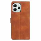 For Redmi Note 14 5G Triangles Embossed Leather Phone Case(Brown) - 3