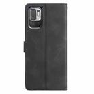 For Redmi Note 10 5G Triangles Embossed Leather Phone Case(Black) - 3