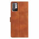 For Redmi Note 10 5G Triangles Embossed Leather Phone Case(Brown) - 3
