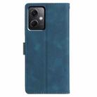 For Redmi Note 12 5G Triangles Embossed Leather Phone Case(Blue) - 3