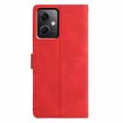 For Redmi Note 12 5G Triangles Embossed Leather Phone Case(Red) - 3