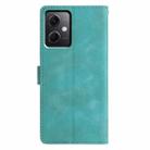 For Redmi Note 12 5G Triangles Embossed Leather Phone Case(Green) - 3