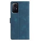 For Redmi Note 12S Triangles Embossed Leather Phone Case(Blue) - 3