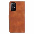 For Redmi Note 12S Triangles Embossed Leather Phone Case(Brown) - 3
