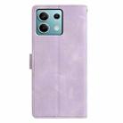 For Redmi Note 13 5G Triangles Embossed Leather Phone Case(Purple) - 3