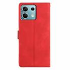 For Redmi Note 13 5G Triangles Embossed Leather Phone Case(Red) - 3