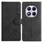 For Redmi Note 14 Pro 5G Triangles Embossed Leather Phone Case(Black) - 1