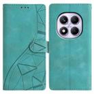 For Redmi Note 14 Pro 5G Triangles Embossed Leather Phone Case(Green) - 1