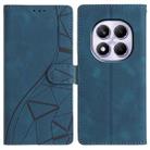 For Redmi Note 14 Pro 4G Triangles Embossed Leather Phone Case(Blue) - 1