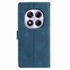 For Redmi Note 14 Pro 4G Triangles Embossed Leather Phone Case(Blue) - 3