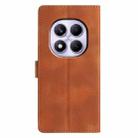 For Redmi Note 14 Pro 4G Triangles Embossed Leather Phone Case(Brown) - 3
