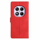 For Redmi Note 14 Pro 4G Triangles Embossed Leather Phone Case(Red) - 3