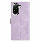 For Redmi A5 4G 173.3mm Triangles Embossed Leather Phone Case(Purple) - 3