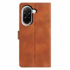For Redmi A5 4G 173.3mm Triangles Embossed Leather Phone Case(Brown) - 3