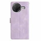 For Redmi K80 / K80 Pro Triangles Embossed Leather Phone Case(Purple) - 3