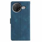 For Redmi K80 / K80 Pro Triangles Embossed Leather Phone Case(Blue) - 3