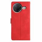 For Redmi K80 / K80 Pro Triangles Embossed Leather Phone Case(Red) - 3