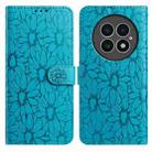 For OnePlus 13 Daisy Embossed Leather Phone Case(Blue) - 1