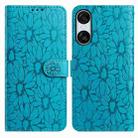 For Sony Xperia 10 VI Daisy Embossed Leather Phone Case(Blue) - 1