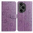 For Honor 300 Daisy Embossed Leather Phone Case(Light Purple) - 1