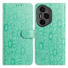 For Honor 300 Daisy Embossed Leather Phone Case(Green) - 1