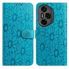 For Honor 300 Daisy Embossed Leather Phone Case(Blue) - 1