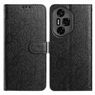 For Honor 300 Daisy Embossed Leather Phone Case(Black) - 1