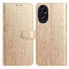 For Honor 200 Daisy Embossed Leather Phone Case(Gold) - 1