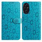 For Honor 200 Daisy Embossed Leather Phone Case(Blue) - 1