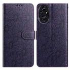 For Honor 200 Daisy Embossed Leather Phone Case(Dark Purple) - 1