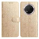 For Honor X9c Daisy Embossed Leather Phone Case(Gold) - 1