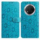 For Honor X9c Daisy Embossed Leather Phone Case(Blue) - 1