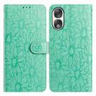 For Honor 90 Daisy Embossed Leather Phone Case(Green) - 1