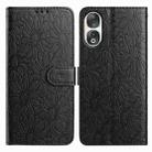 For Honor 90 Daisy Embossed Leather Phone Case(Black) - 1