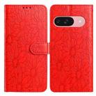 For Google Pixel 10 Daisy Embossed Leather Phone Case(Red) - 1