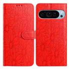 For Google Pixel 10 Pro Daisy Embossed Leather Phone Case(Red) - 1