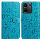 For Redmi 13C 4G Daisy Embossed Leather Phone Case(Blue) - 1